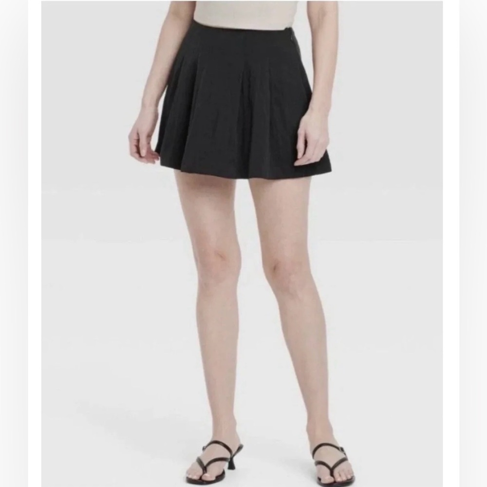 a new day Black Pleated Skort